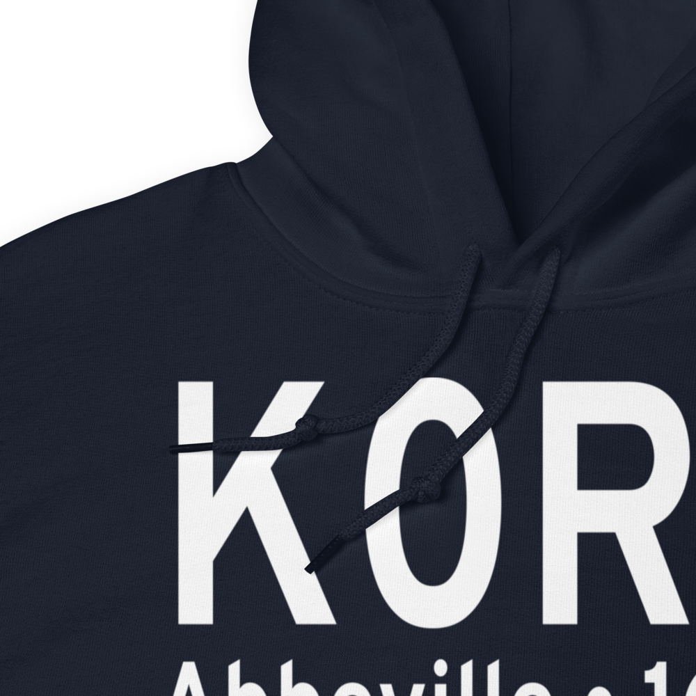 Abbeville Chris Crusta Memorial Airport (K0R3) ICAO Hoodie Sweatshirt 