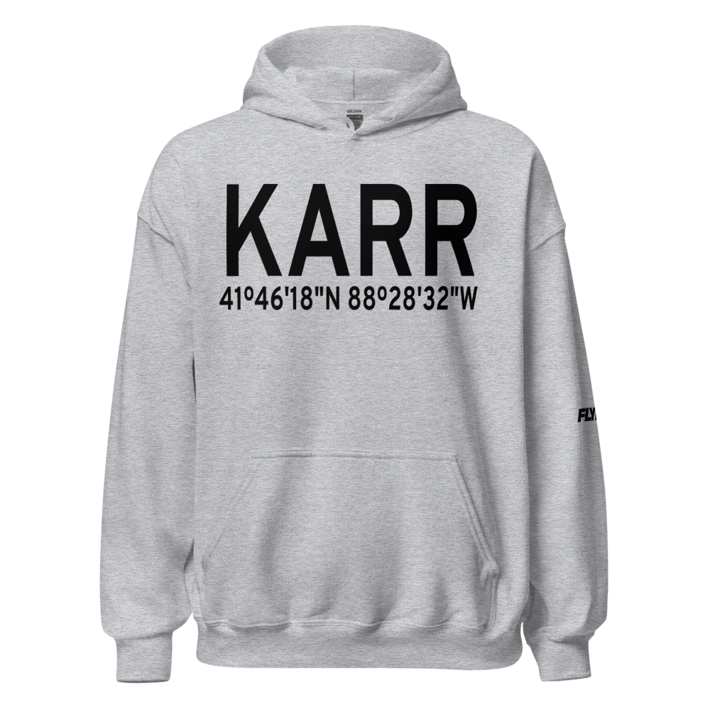 Aurora Municipal Airport (KARR) ICAO Hoodie Sweatshirt 
