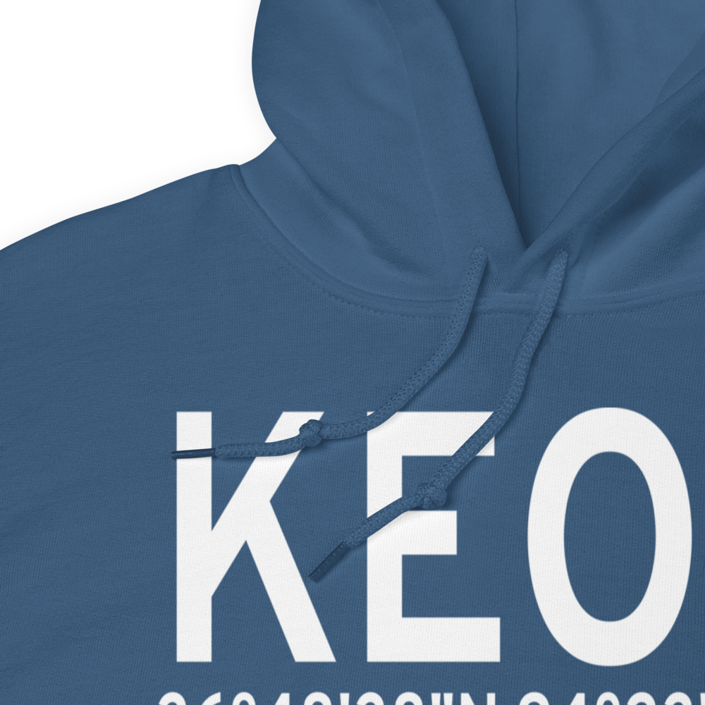 Neosho Hugh Robinson Airport (KEOS) ICAO Hoodie Sweatshirt 