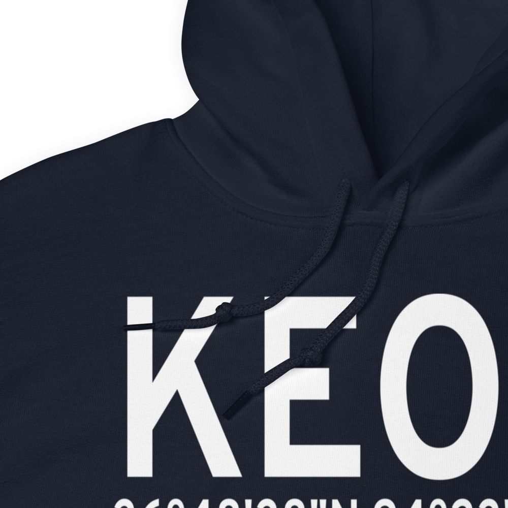 Neosho Hugh Robinson Airport (KEOS) ICAO Hoodie Sweatshirt 