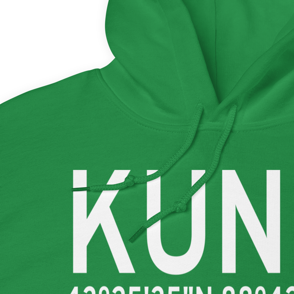 Dodge County Airport (KUNU) ICAO Hoodie Sweatshirt 