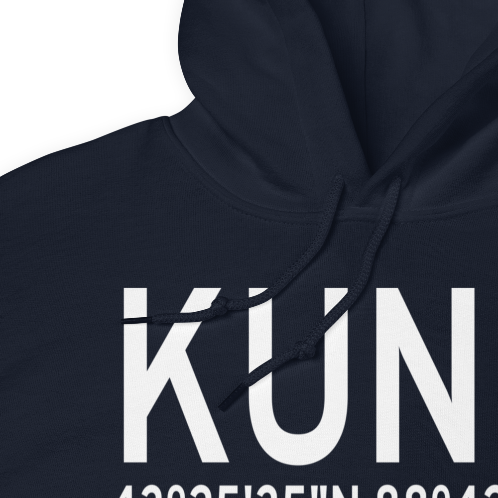 Dodge County Airport (KUNU) ICAO Hoodie Sweatshirt 