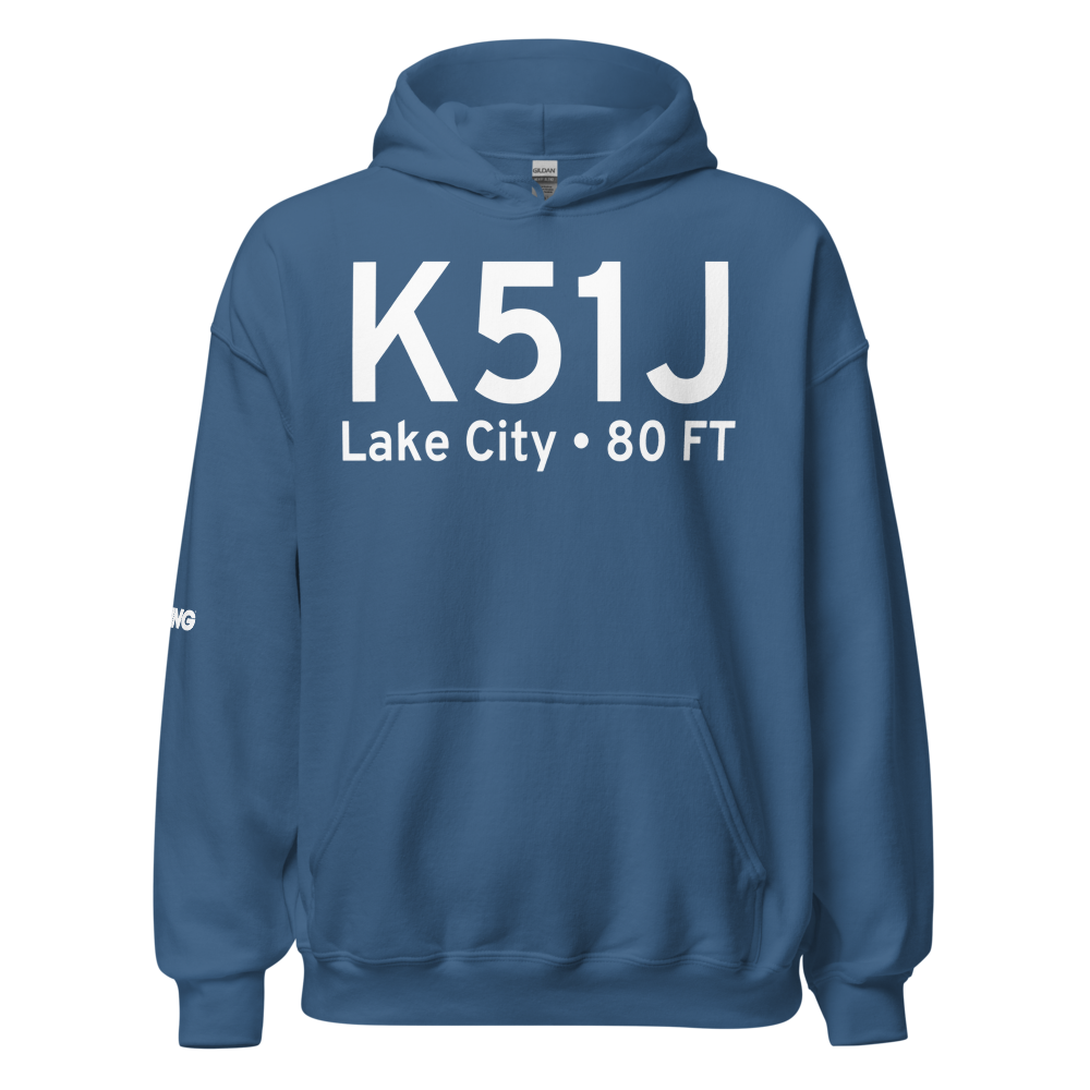 Lake City Municipal CJ Evans Field (K51J) ICAO Hoodie Sweatshirt 