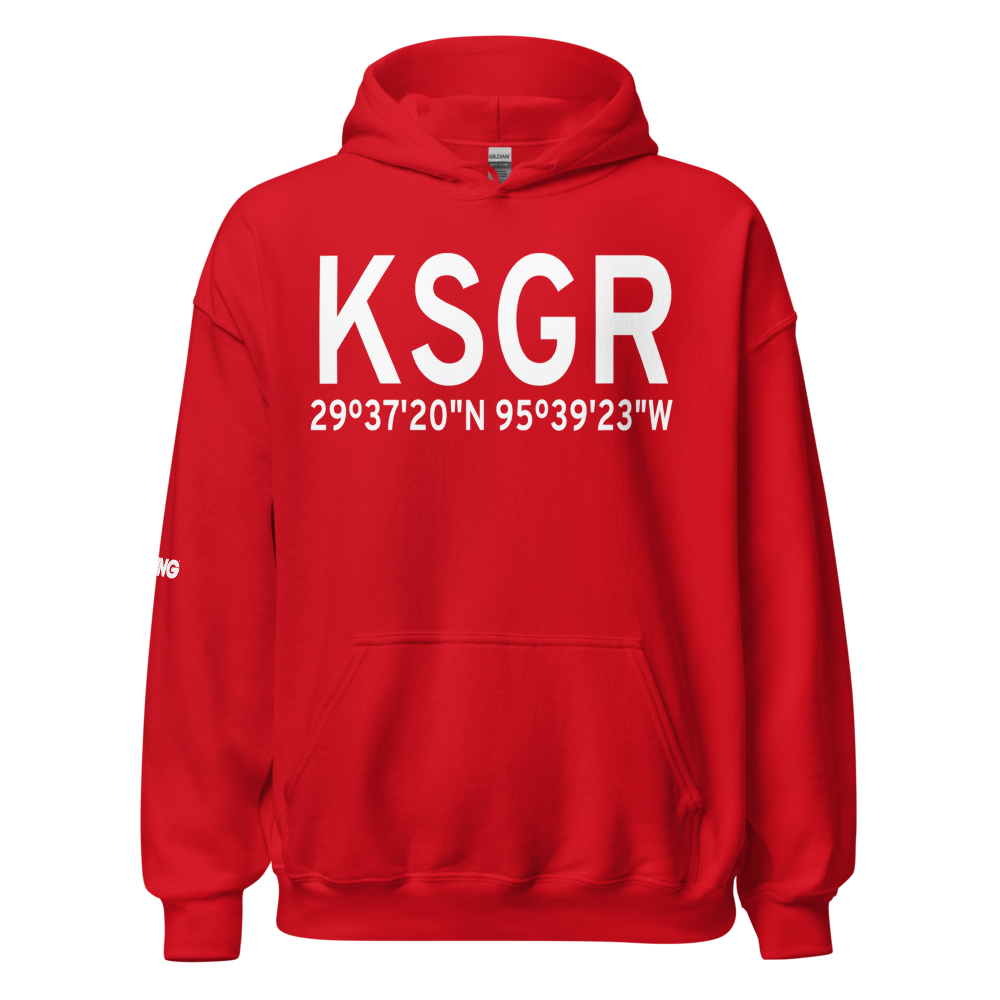 Sugar Land Regional Airport (KSGR) ICAO Hoodie Sweatshirt 