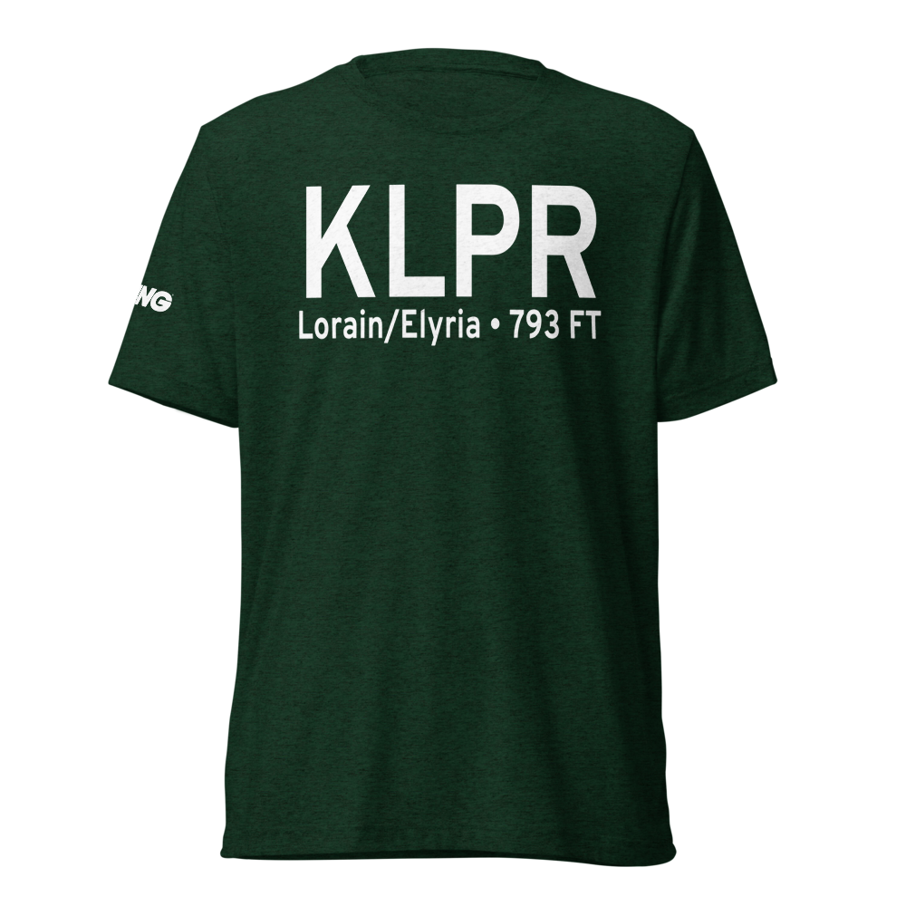 Lorain County Regional Airport (KLPR) ICAO Tri-blend T-Shirt 