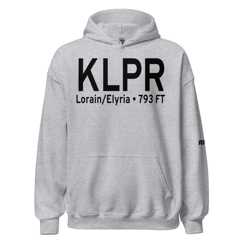 Lorain County Regional Airport (KLPR) ICAO Hoodie Sweatshirt 