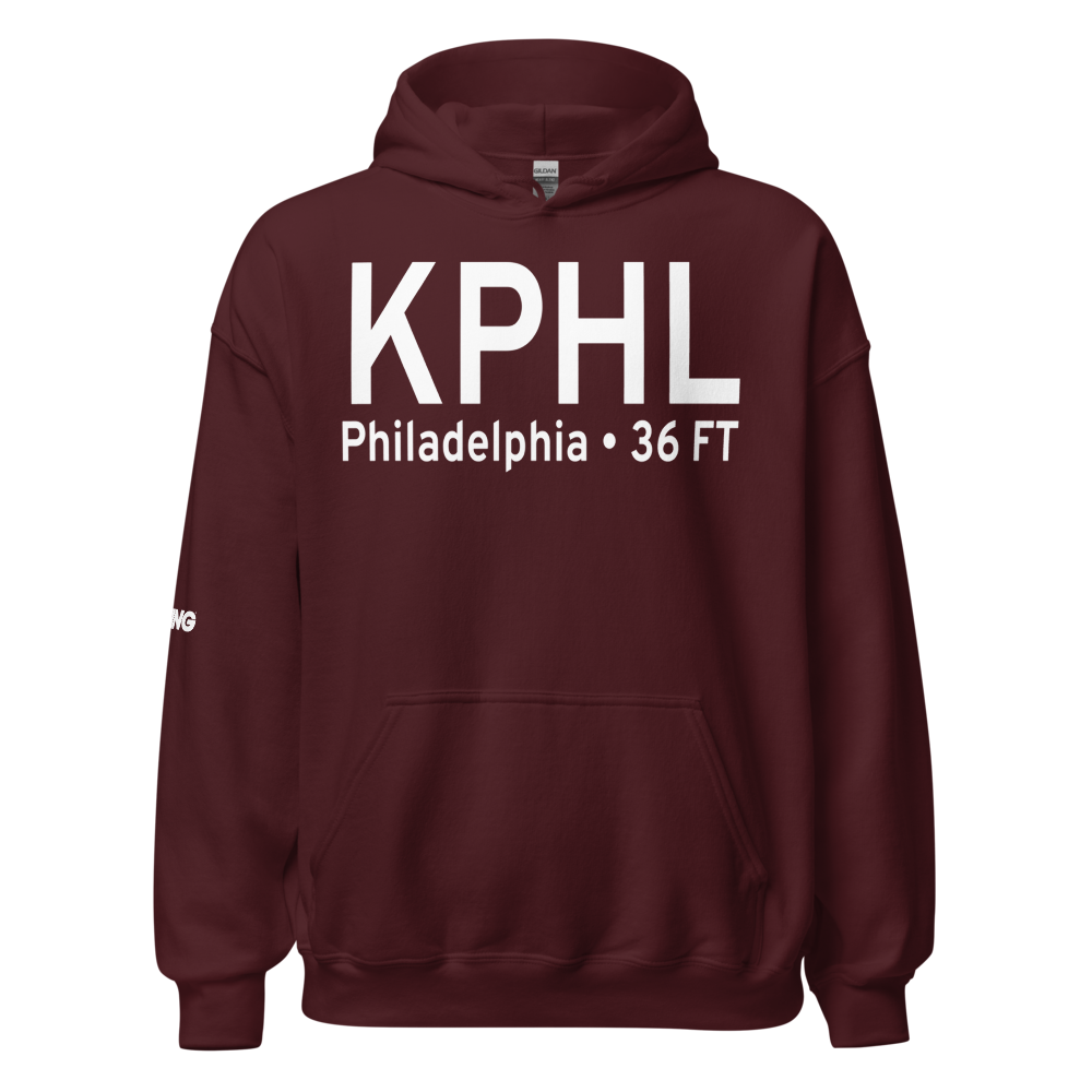 Philadelphia International Airport (KPHL) ICAO Hoodie Sweatshirt 