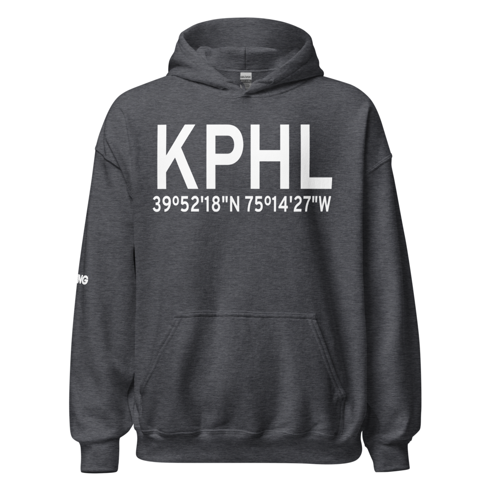 Philadelphia International Airport (KPHL) ICAO Hoodie Sweatshirt 
