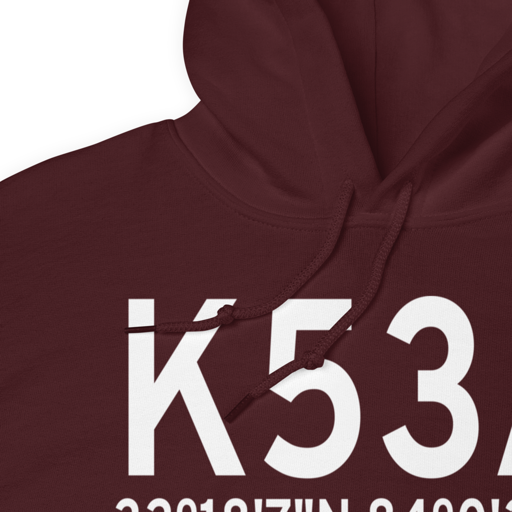 Dr. C P Savage Sr. Airport (K53A) ICAO Hoodie Sweatshirt 