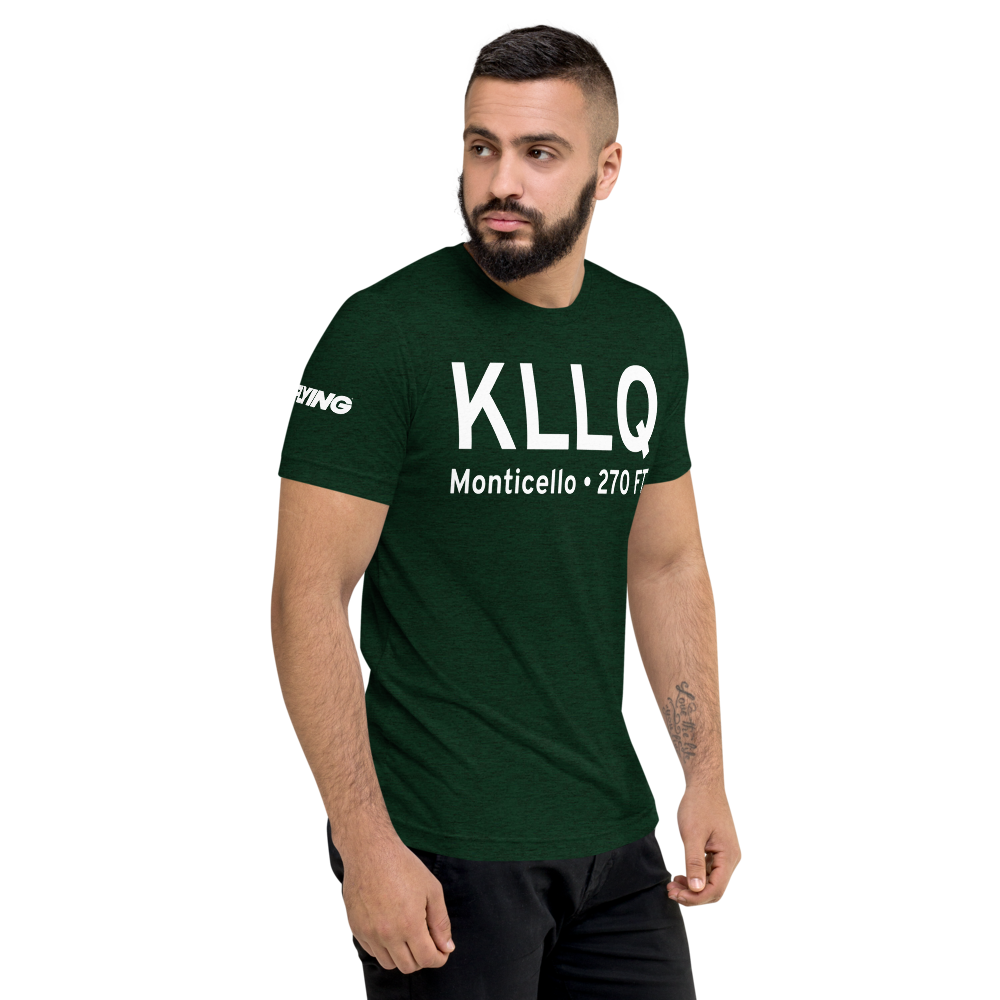 Monticello Municipal Ellis Field (KLLQ) ICAO Tri-blend T-Shirt 