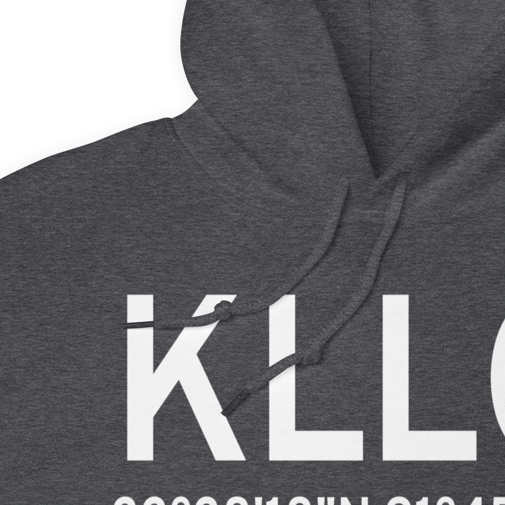 Monticello Municipal Ellis Field (KLLQ) ICAO Hoodie Sweatshirt 