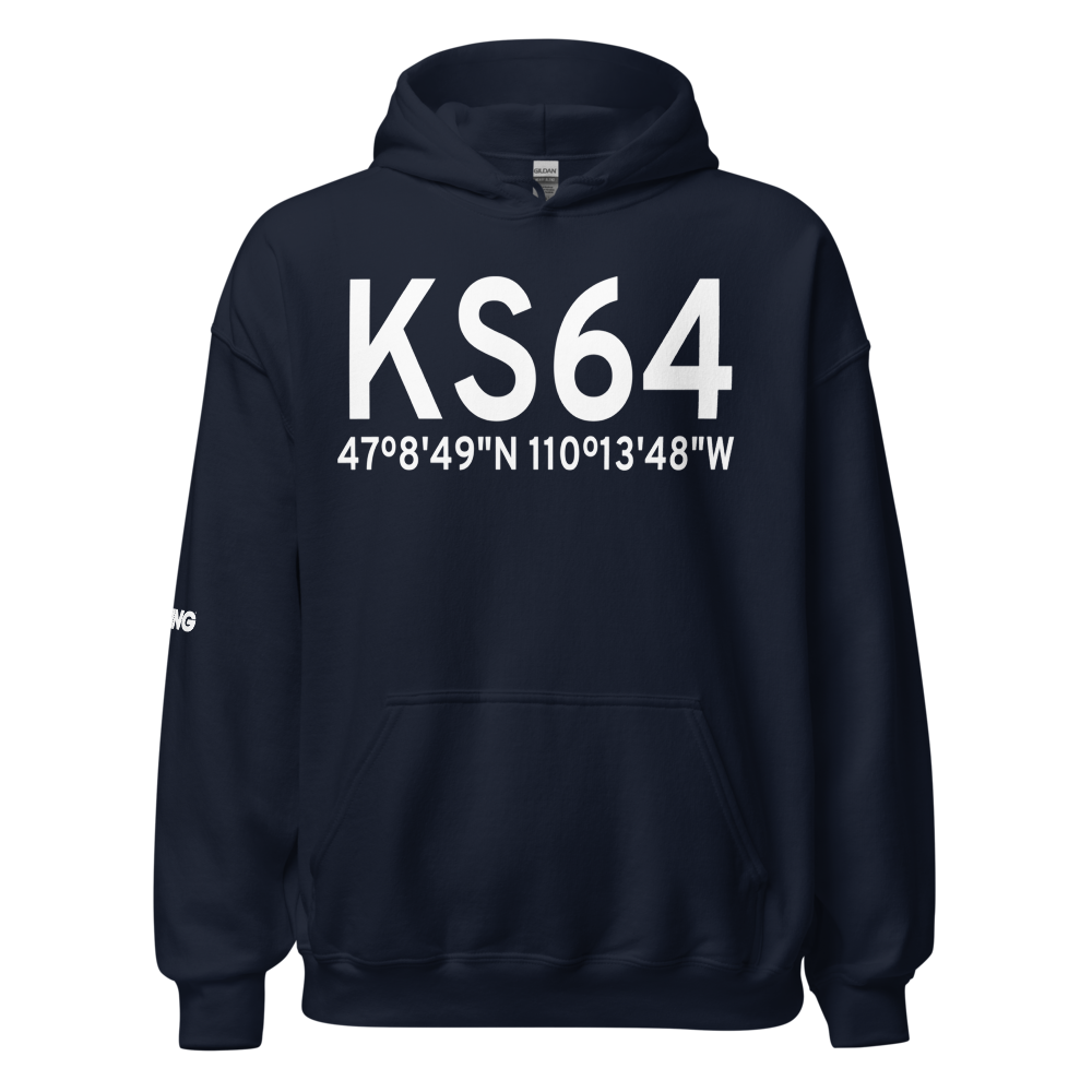 Stanford Airport/Biggerstaff Field (KS64) ICAO Hoodie Sweatshirt 