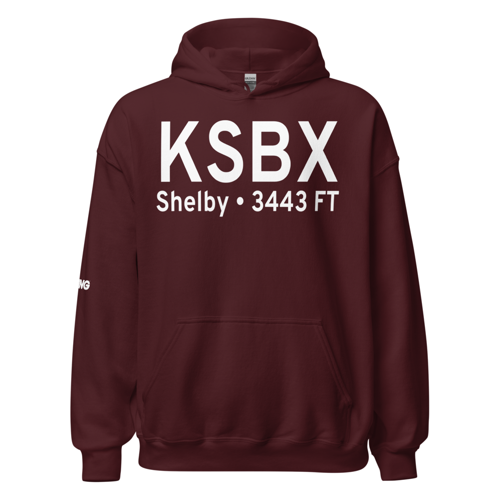 Shelby Airport (KSBX) ICAO Hoodie Sweatshirt 