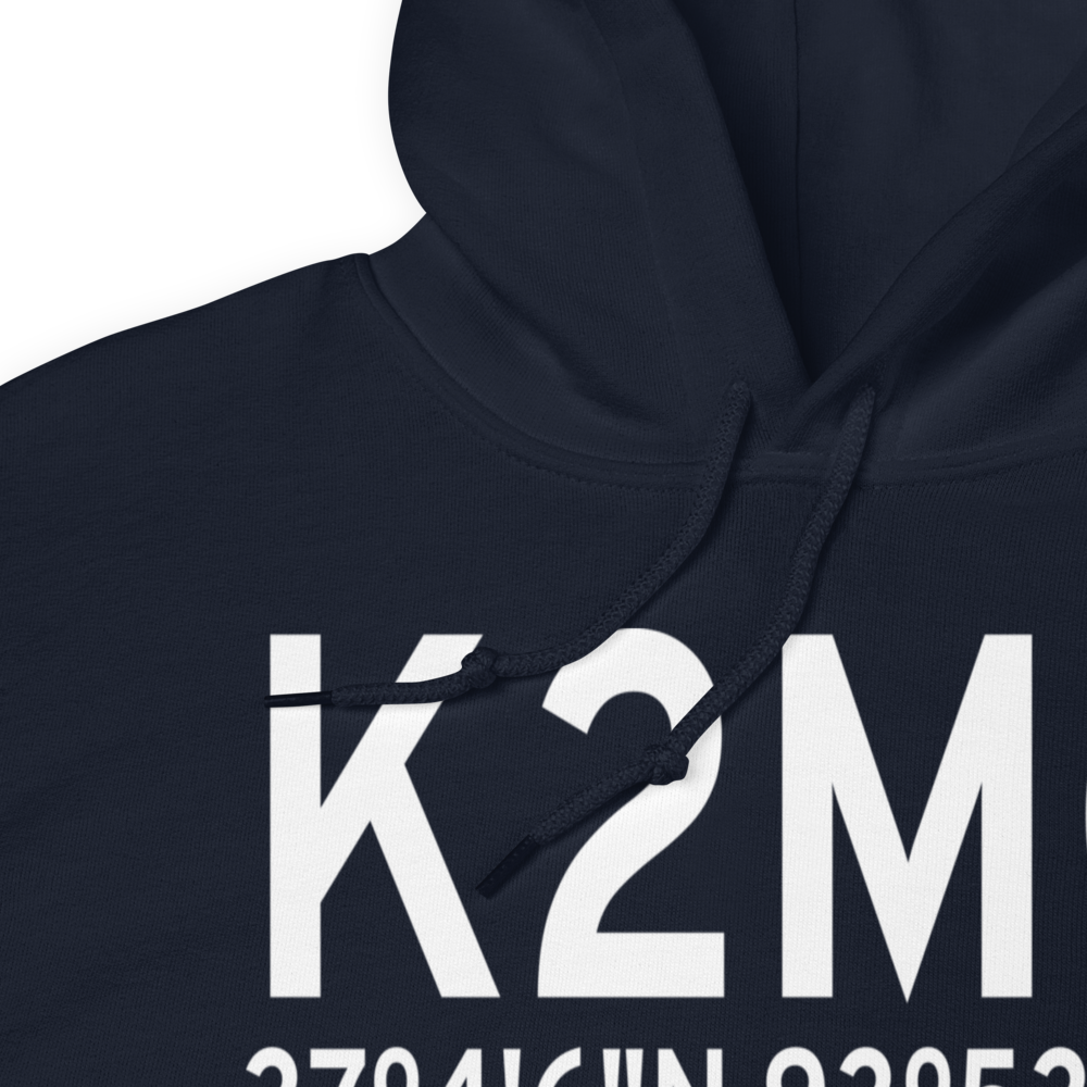 Mount Vernon Municipal Airport (K2MO) ICAO Hoodie Sweatshirt 