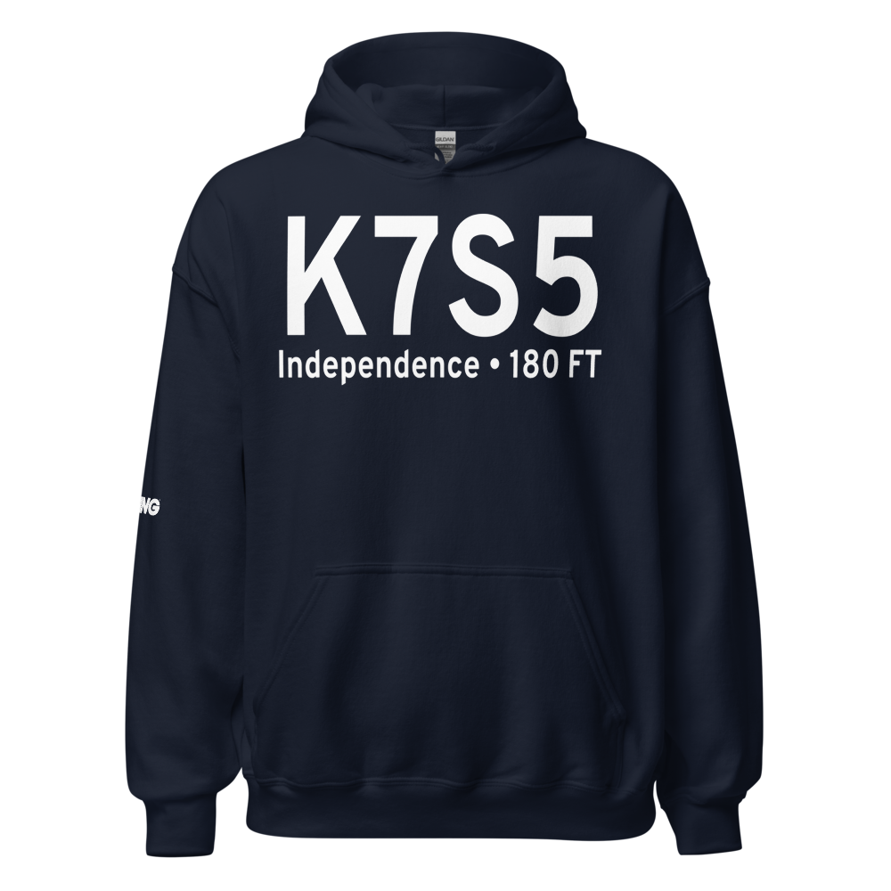 Independence State Airport (K7S5) ICAO Hoodie Sweatshirt 