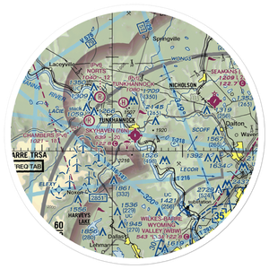 Skyhaven Airport (76N) VFR Sectional Sticker (30 mile)