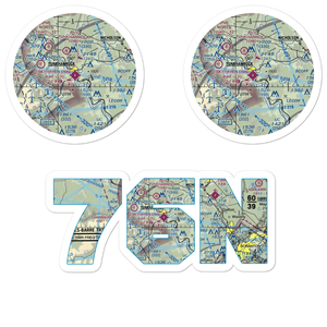 Skyhaven Airport (76N) VFR Sectional Sticker Pack