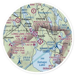 Long Lake Seaplane Base (76B) VFR Sectional Sticker (20 mile)