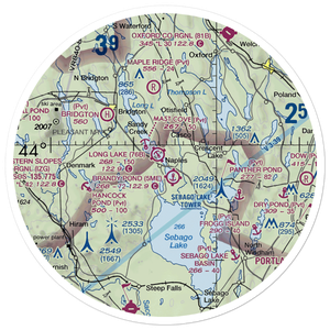 Long Lake Seaplane Base (76B) VFR Sectional Sticker (30 mile)