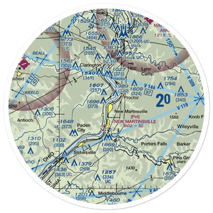 P W Johnson Memorial Airport (75D) VFR Sectional Sticker (30 mile)