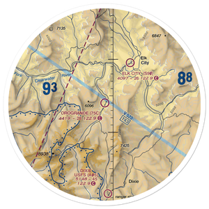 Orogrande Airport (75C) VFR Sectional Sticker (30 mile)