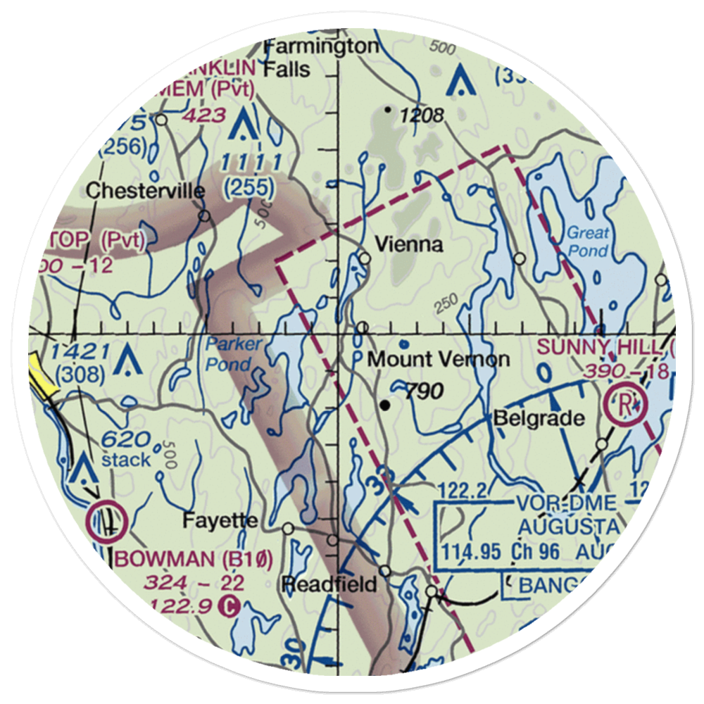 Seven G S Seaplane Base (75B) VFR Sectional Sticker (20 mile) 