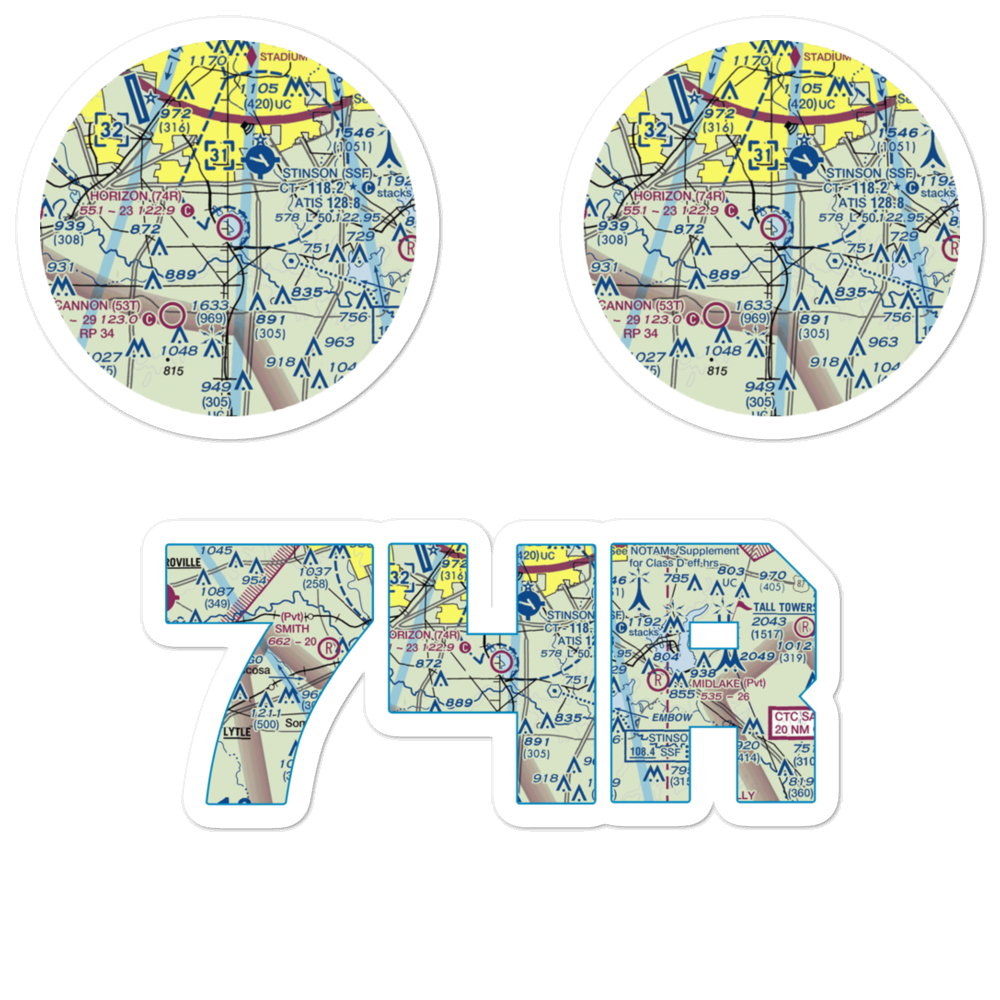 Horizon Airport (74R) VFR Sectional Sticker Pack 