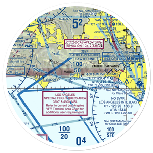 Malibu Administrative Center Heliport (74L) VFR Sectional Sticker (30 mile)