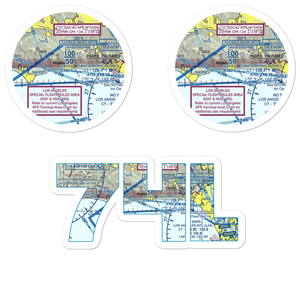 Malibu Administrative Center Heliport (74L) VFR Sectional Sticker Pack