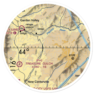 Golden Age Mine Heliport (73U) VFR Sectional Sticker (20 mile)