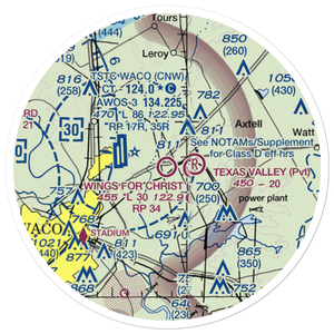 Wings For Christ International Flight Academy Airport (73F) VFR Sectional Sticker (20 mile)