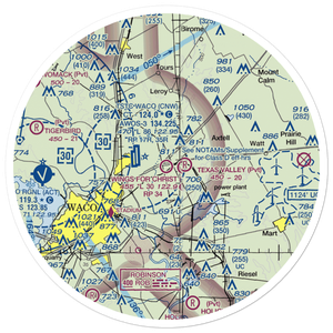 Wings For Christ International Flight Academy Airport (73F) VFR Sectional Sticker (30 mile)