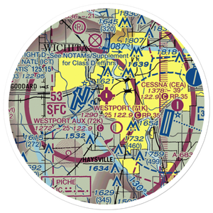 Westport Airport (71K) VFR Sectional Sticker (20 mile)