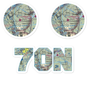 Spring Hill Airport (70N) VFR Sectional Sticker Pack