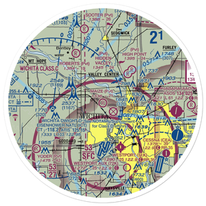 Maize Airport (70K) VFR Sectional Sticker (30 mile)