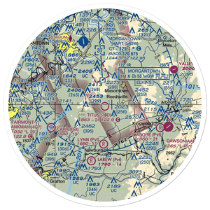 Titus Field (70D) VFR Sectional Sticker (30 mile)