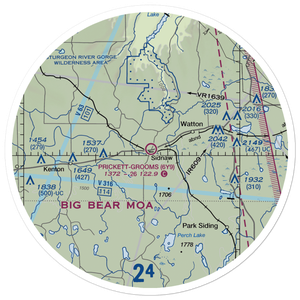 Prickett-Grooms Field (6Y9) VFR Sectional Sticker (30 mile)