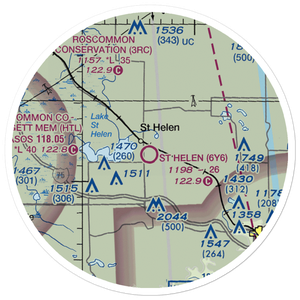 St Helen Airport (6Y6) VFR Sectional Sticker (20 mile)