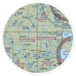 Moorestown Airpark (6Y0) VFR Sectional Sticker (30 mile)