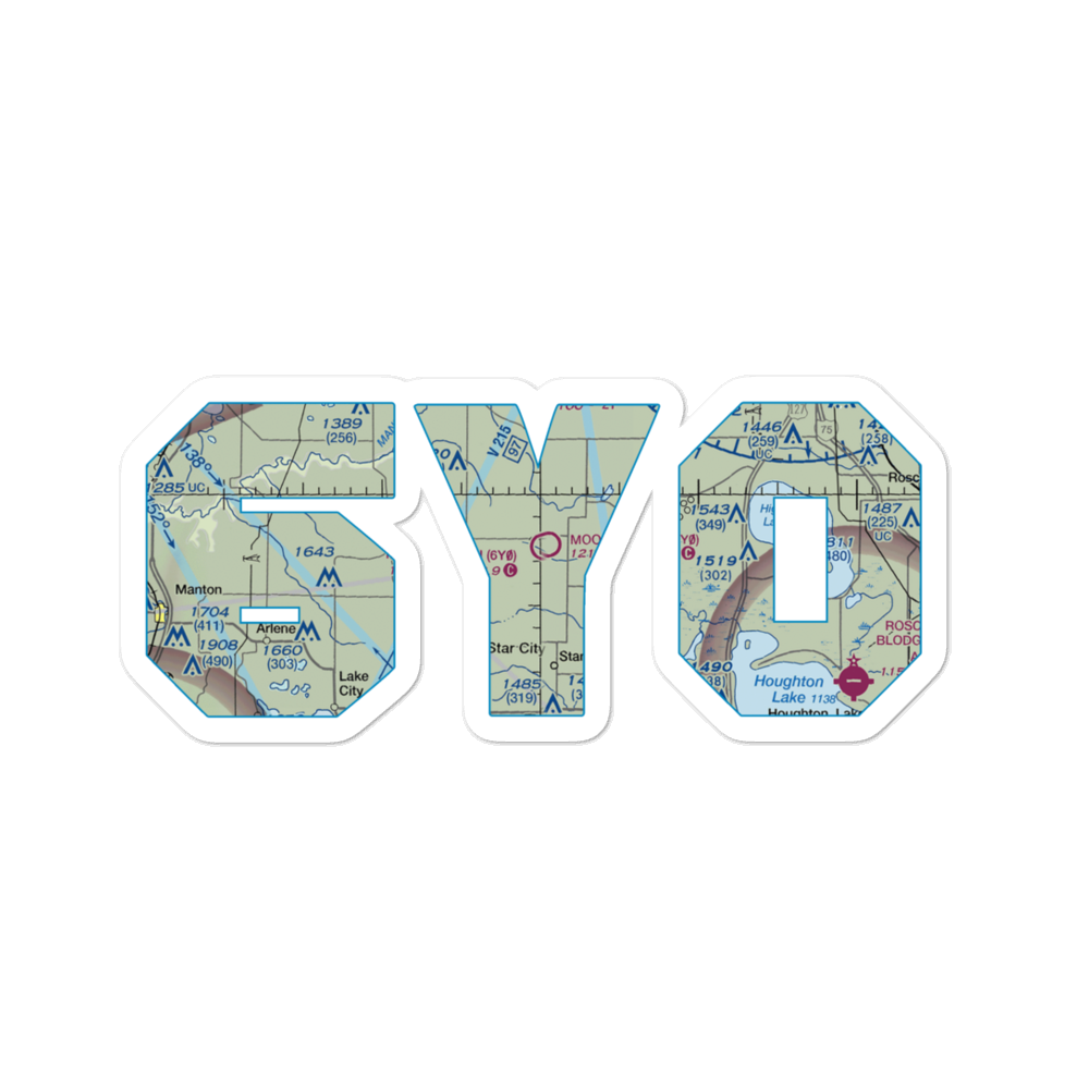 Moorestown Airpark (6Y0) VFR Sectional Sticker 