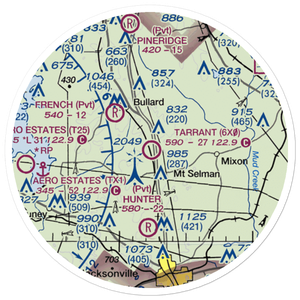 Tarrant Field (6X0) VFR Sectional Sticker (20 mile)