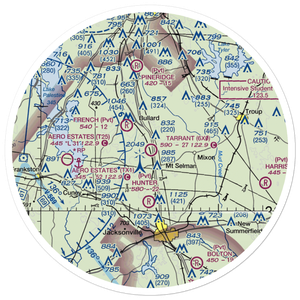 Tarrant Field (6X0) VFR Sectional Sticker (30 mile)