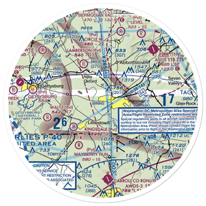 Hanover Airport (6W6) VFR Sectional Sticker (30 mile)