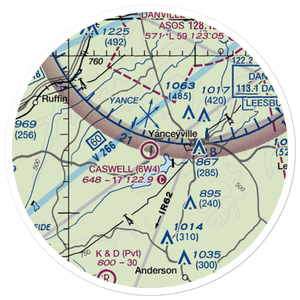 Caswell Airport (6W4) VFR Sectional Sticker (20 mile)