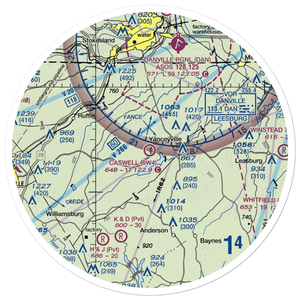 Caswell Airport (6W4) VFR Sectional Sticker (30 mile)