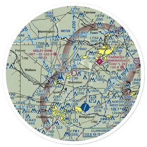 Wade F Maley Field (6W0) VFR Sectional Sticker (30 mile)