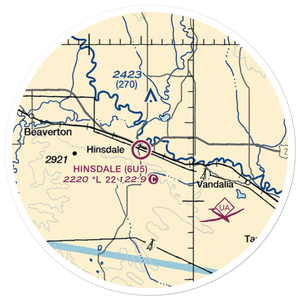 Hinsdale Airport (6U5) VFR Sectional Sticker (20 mile)