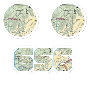 Powers Airport (6S6) VFR Sectional Sticker Pack