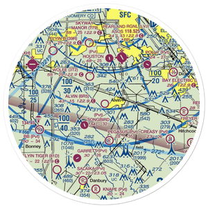 Alvin Airpark (6R5) VFR Sectional Sticker (30 mile)