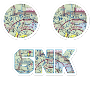 Syracuse Suburban Airport (6NK) VFR Sectional Sticker Pack